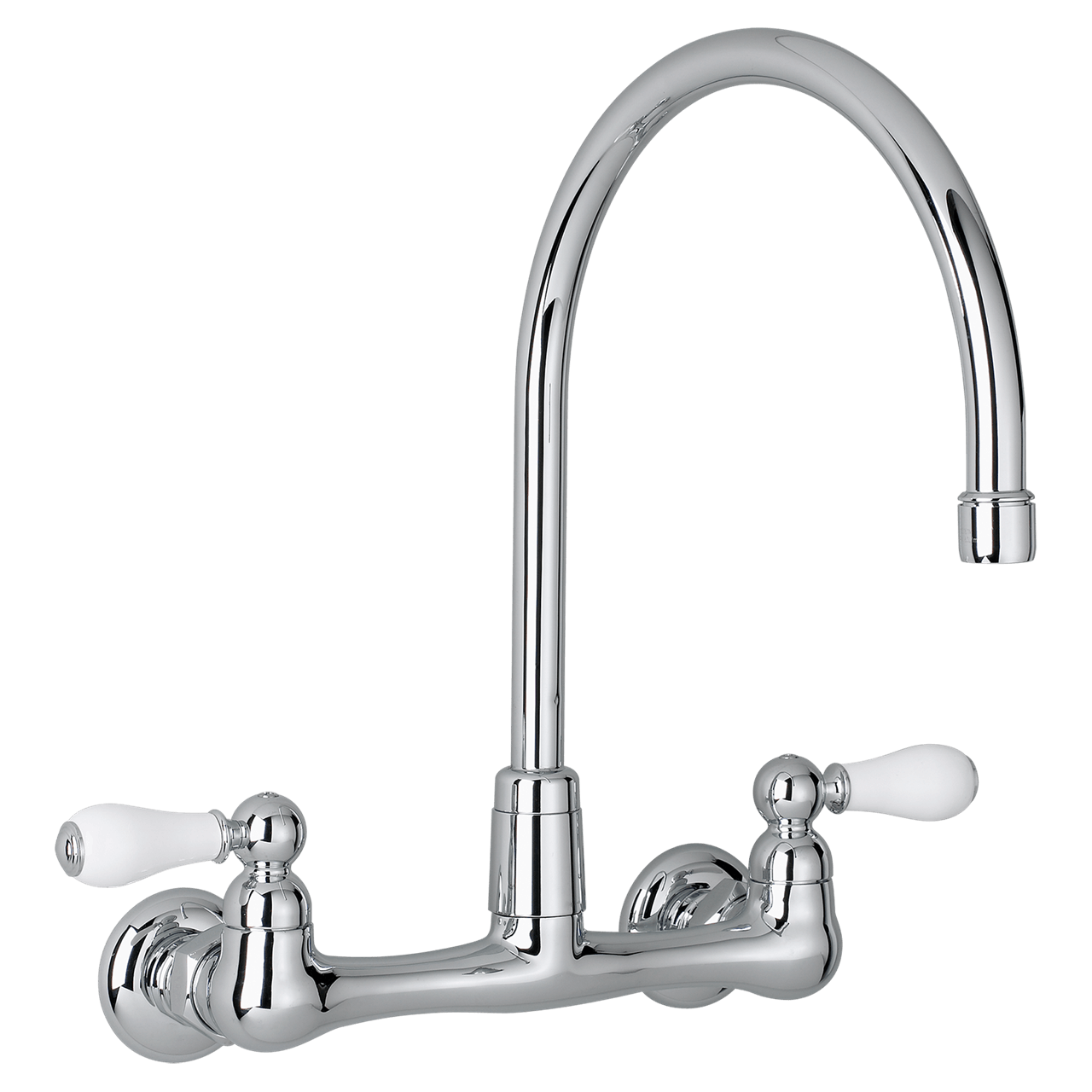 7293252002 heritage 2 handle high arc wall mount kitchen faucet