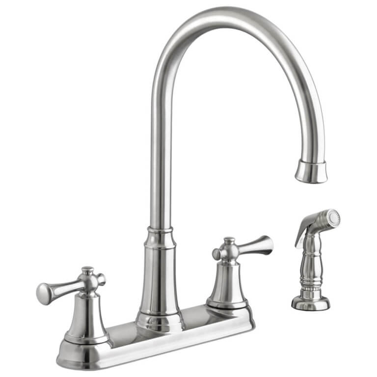 American Standard Portsmouth 2-Handle High-Arc Kitchen Faucet with Side ...