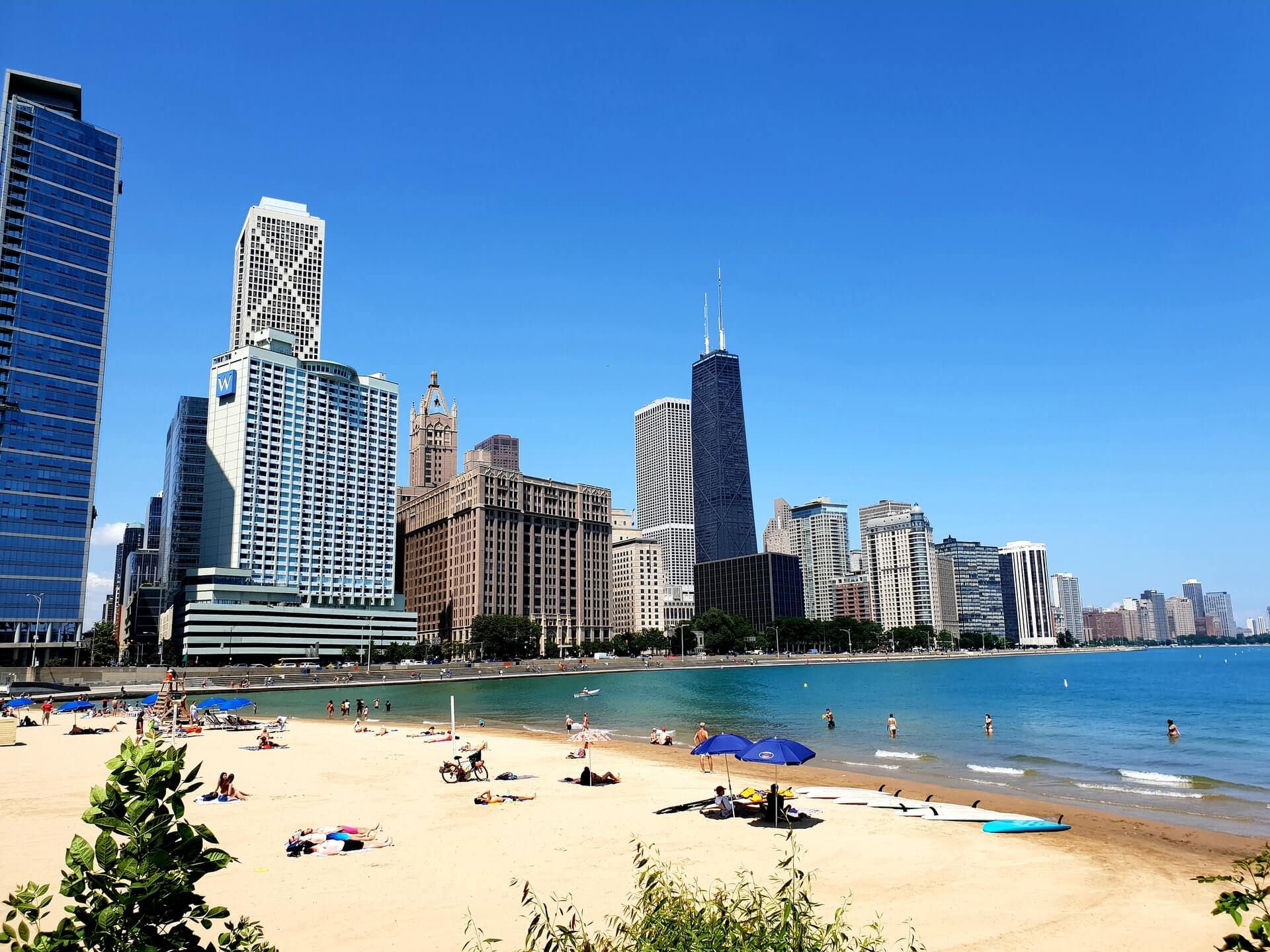 The Adler Planetarium from the 12th Street Beach, Chicago